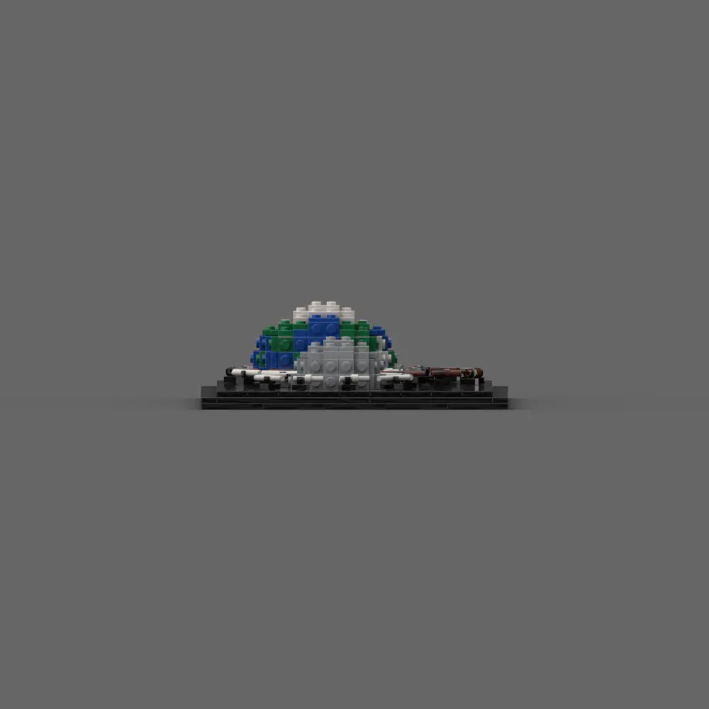 Artemis II Flight Path LEGO MOC - Render 11