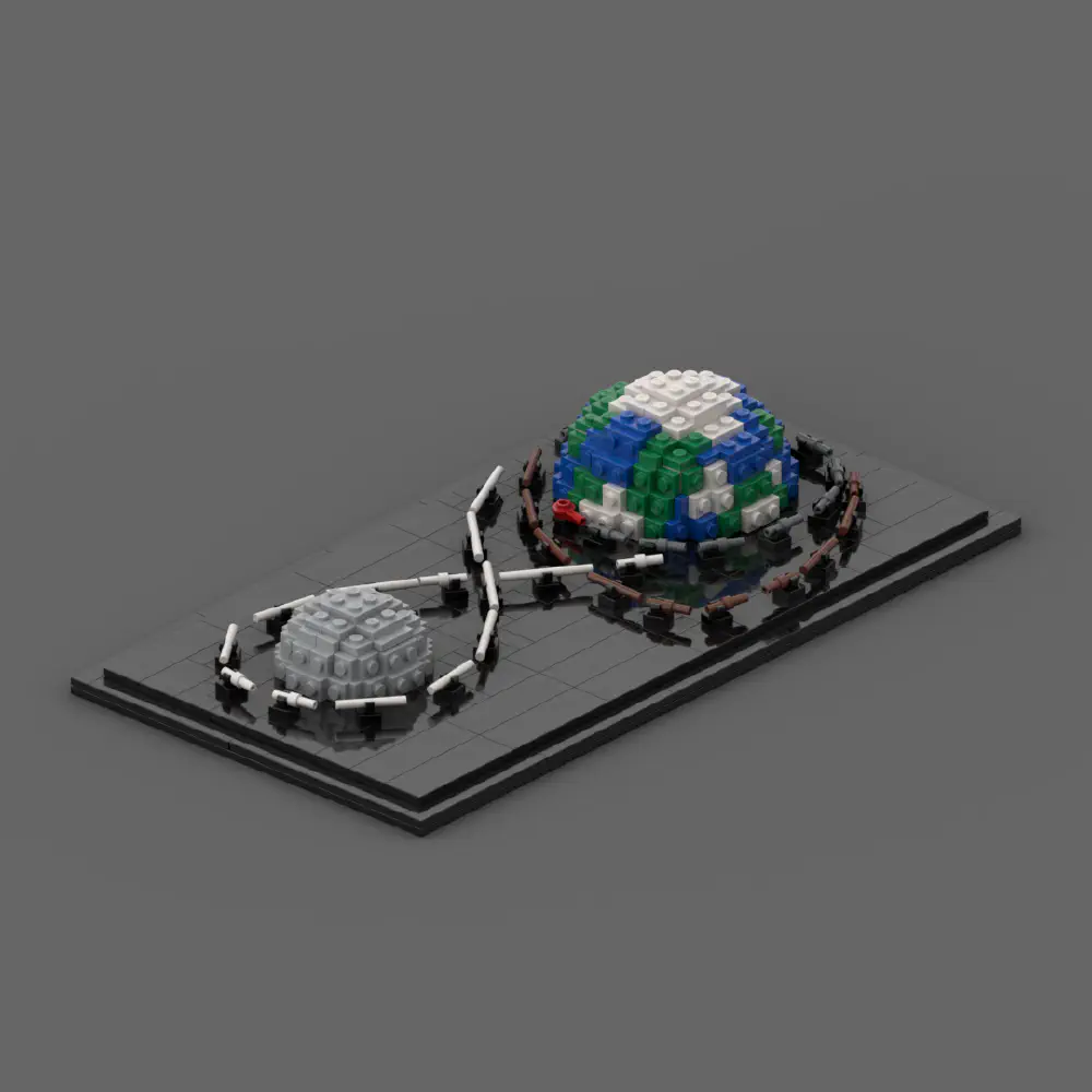 Artemis II Flight Path LEGO MOC - Render 7