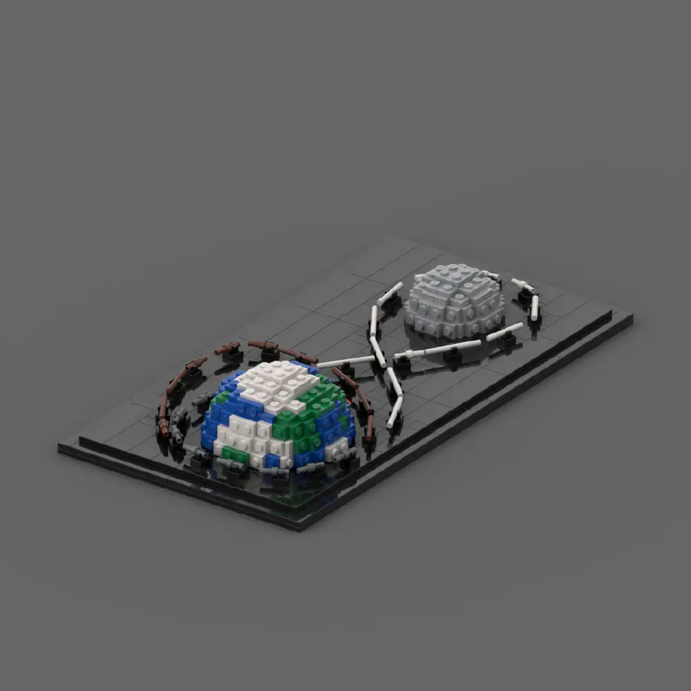 Artemis II Flight Path LEGO MOC - Render 4