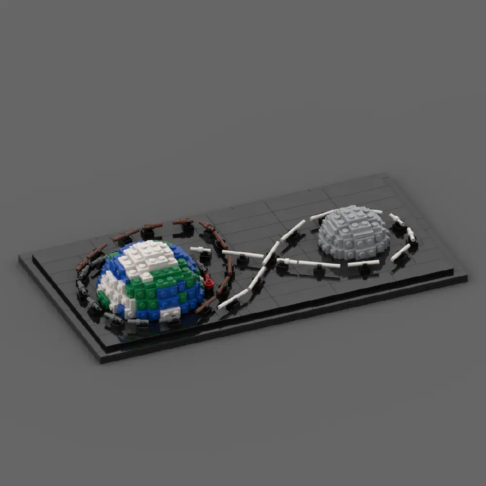 Artemis II Flight Path LEGO MOC - Render 5