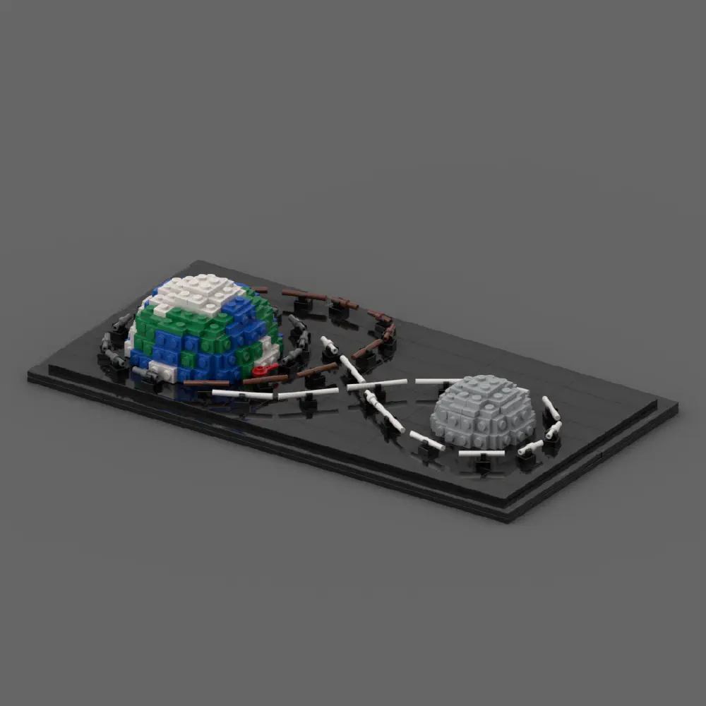 Artemis II Flight Path LEGO MOC - Render 6