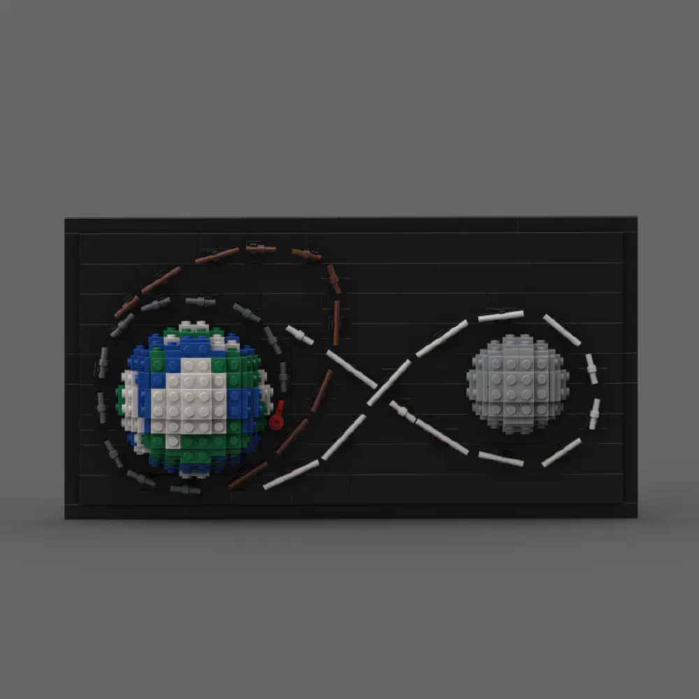 Artemis II Flight Path LEGO MOC - Render 1