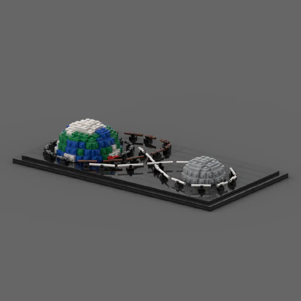 Artemis II Flight Path LEGO MOC - Render 3