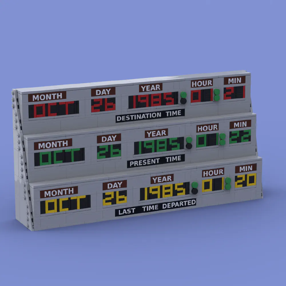 Back to the Future Time Circuits LEGO MOC - Render 7