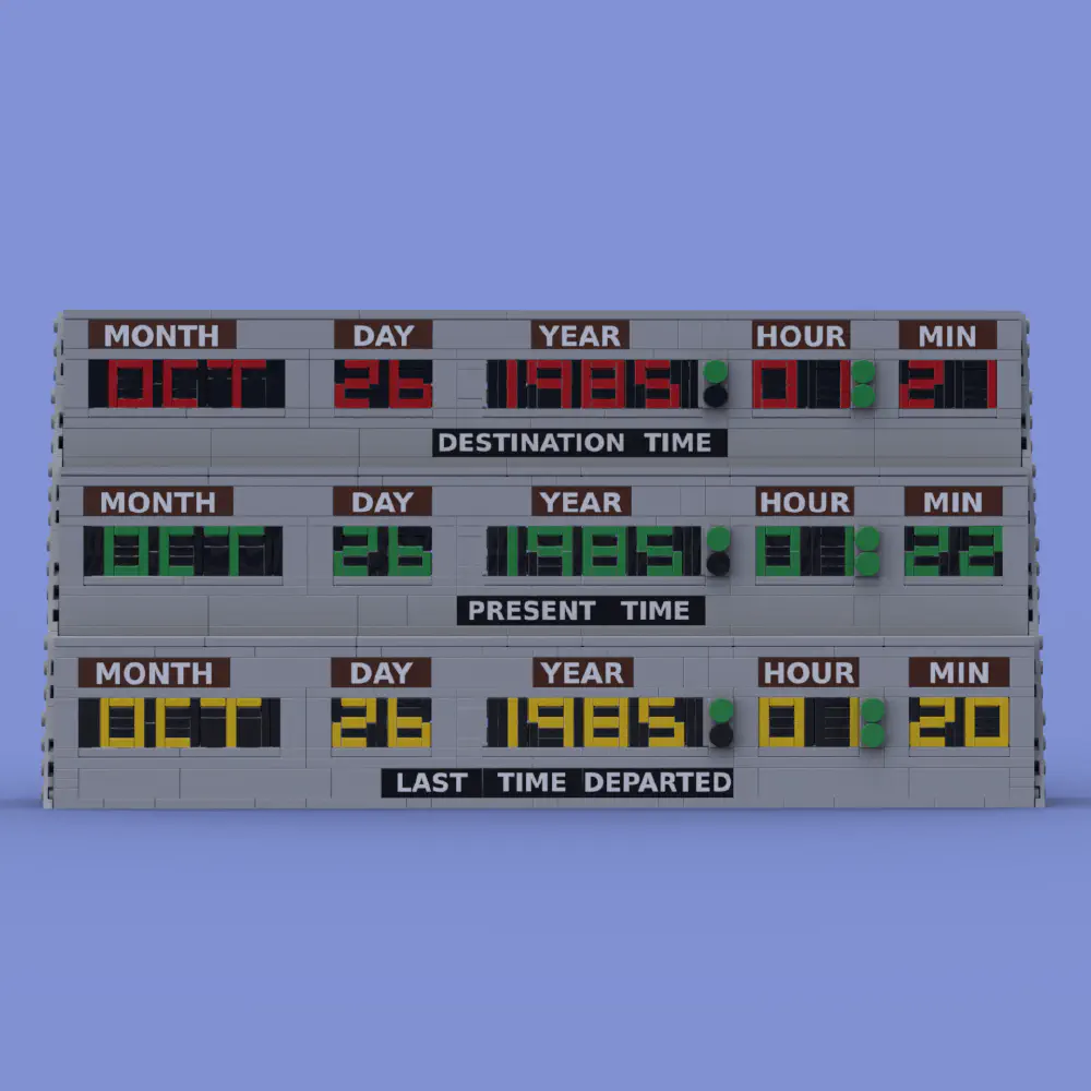 Back to the Future Time Circuits LEGO MOC - Render 8