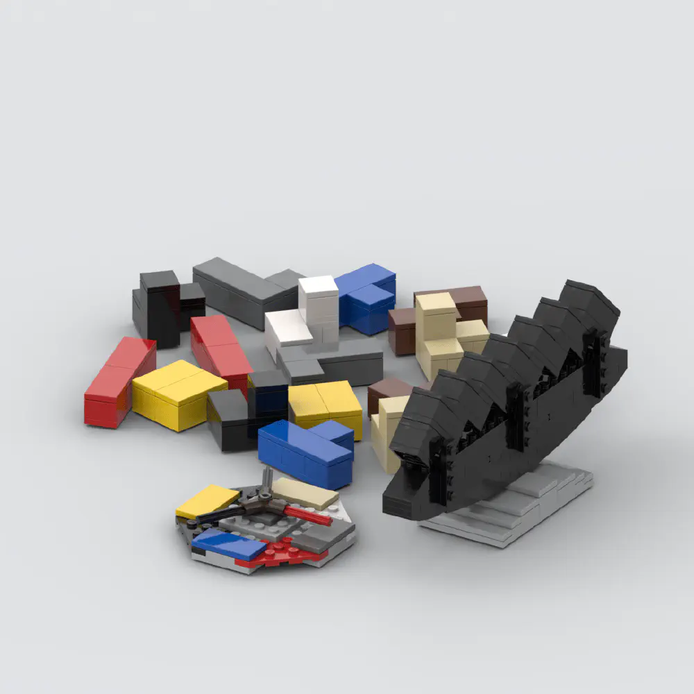 Balance Tetris V2 LEGO MOC - Render 5