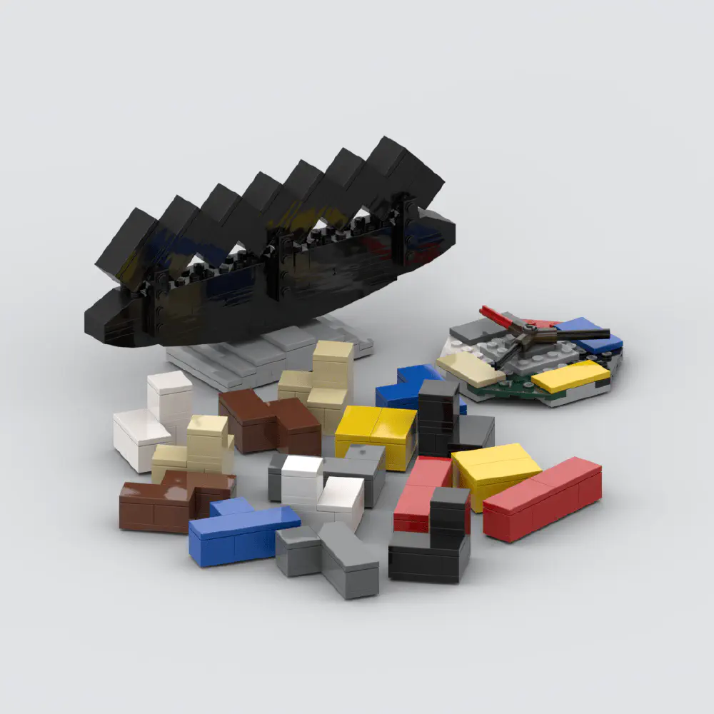 Balance Tetris V2 LEGO MOC - Render 9