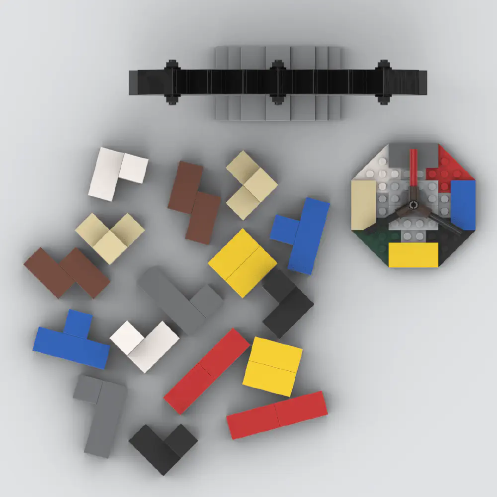 Balance Tetris V2 LEGO MOC - Render 10