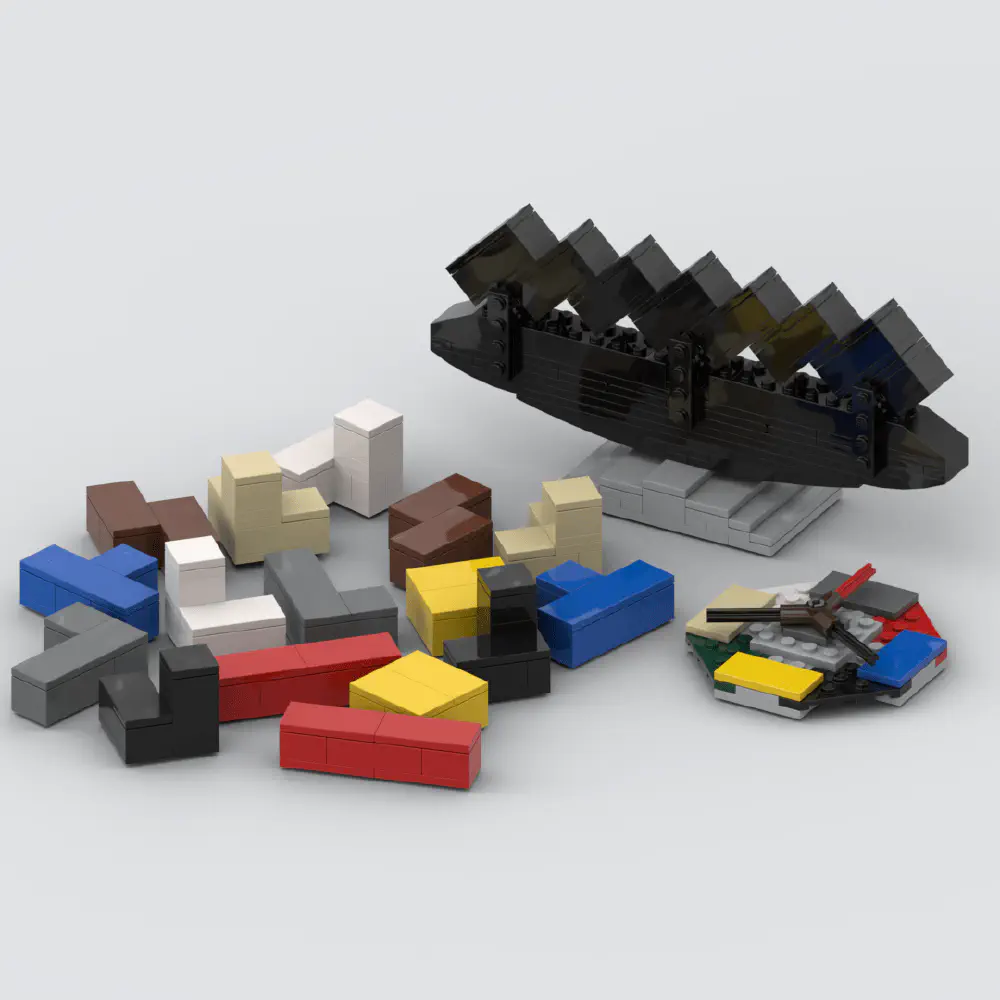 Balance Tetris V2 LEGO MOC - Render 3