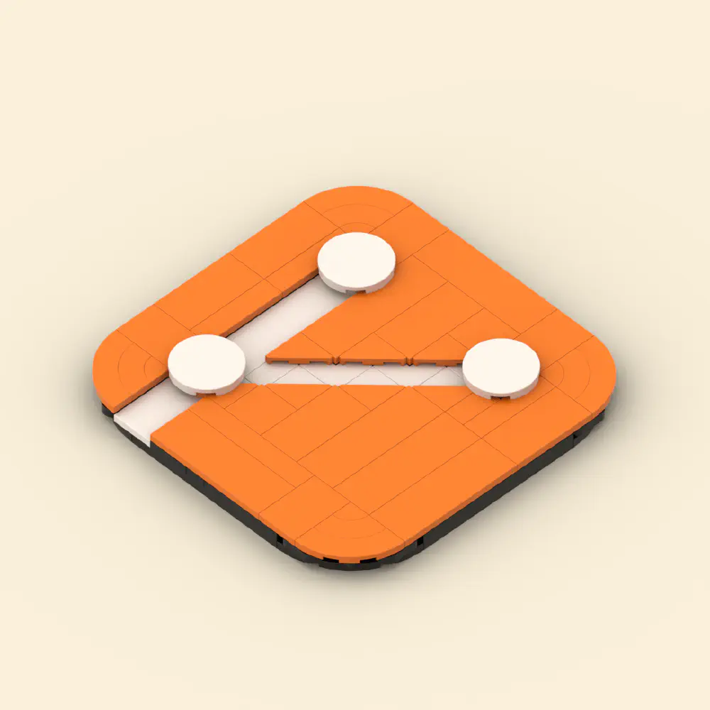 Git Logo – 20-Year Anniversary LEGO MOC - Render 10