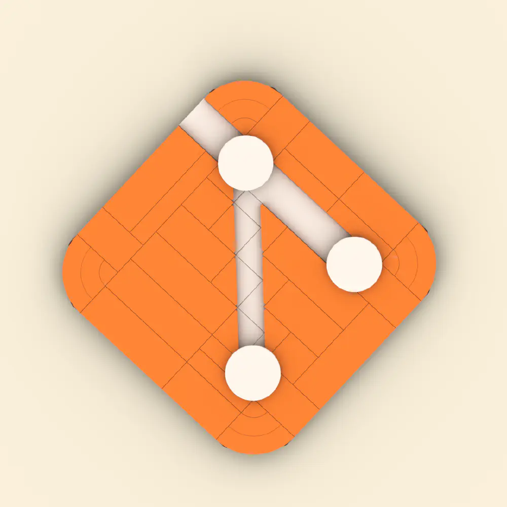 Git Logo – 20-Year Anniversary LEGO MOC - Render 1