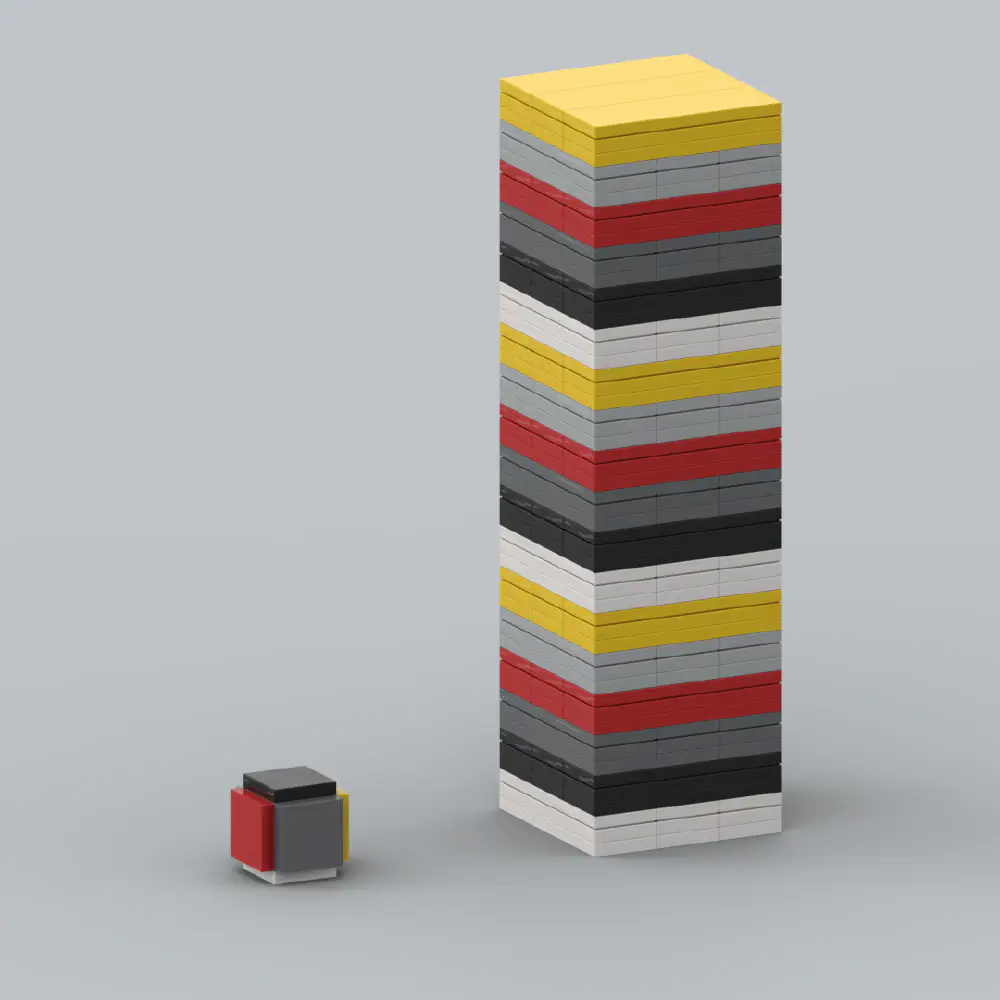 Jenga Tower LEGO MOC - Render 1