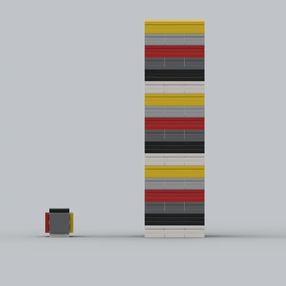 Jenga Tower LEGO MOC - Render 3