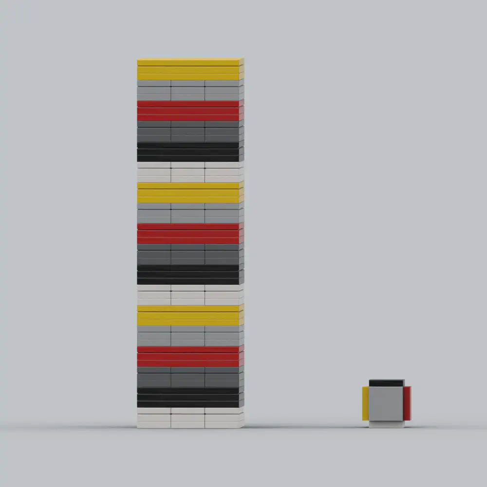 Jenga Tower LEGO MOC - Render 4