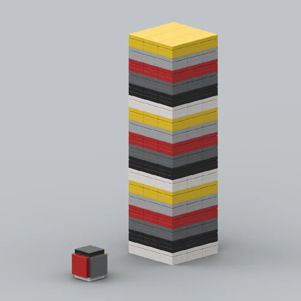 Jenga Tower LEGO MOC - Render 7