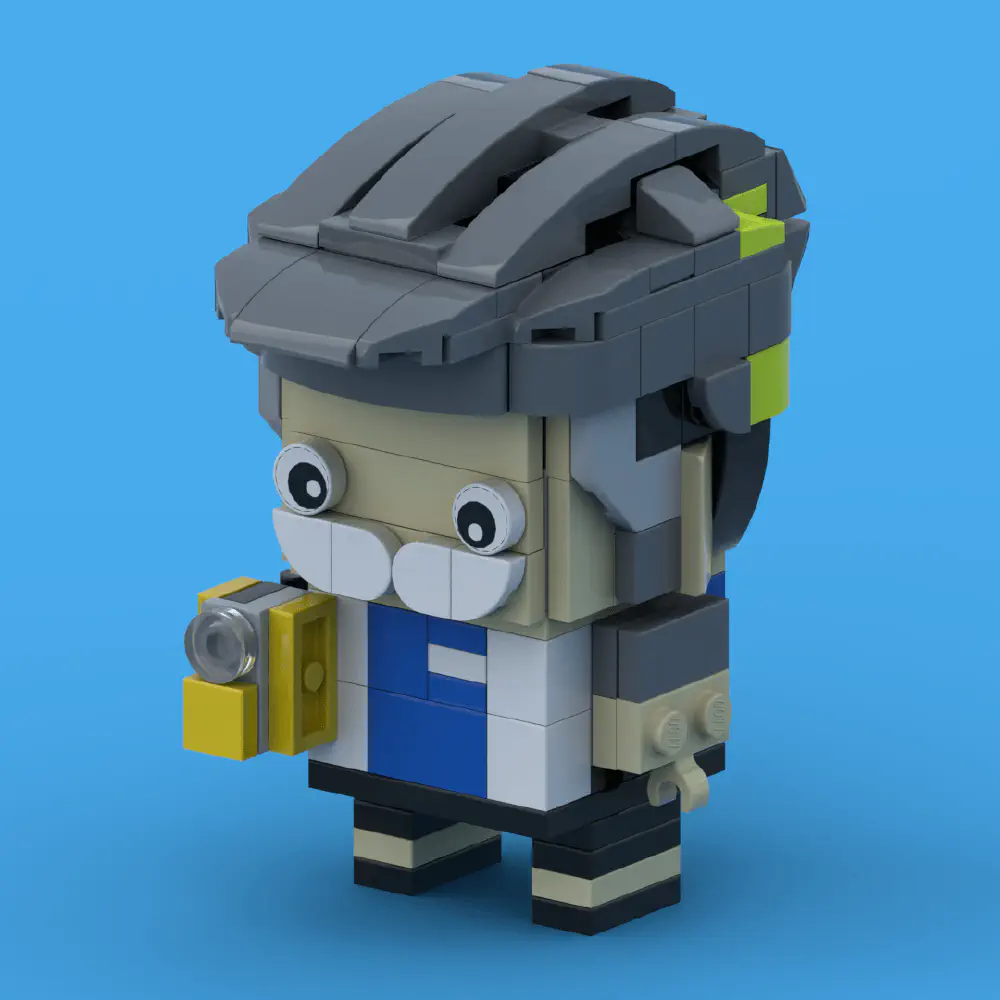 BrickHeadz Cyclist Dad LEGO MOC - Render 1