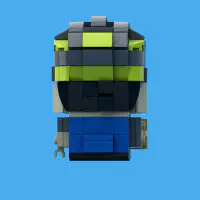 BrickHeadz Cyclist Dad LEGO MOC - Thumbnail 4