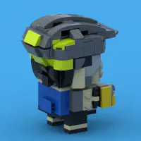 BrickHeadz Cyclist Dad LEGO MOC - Thumbnail 5