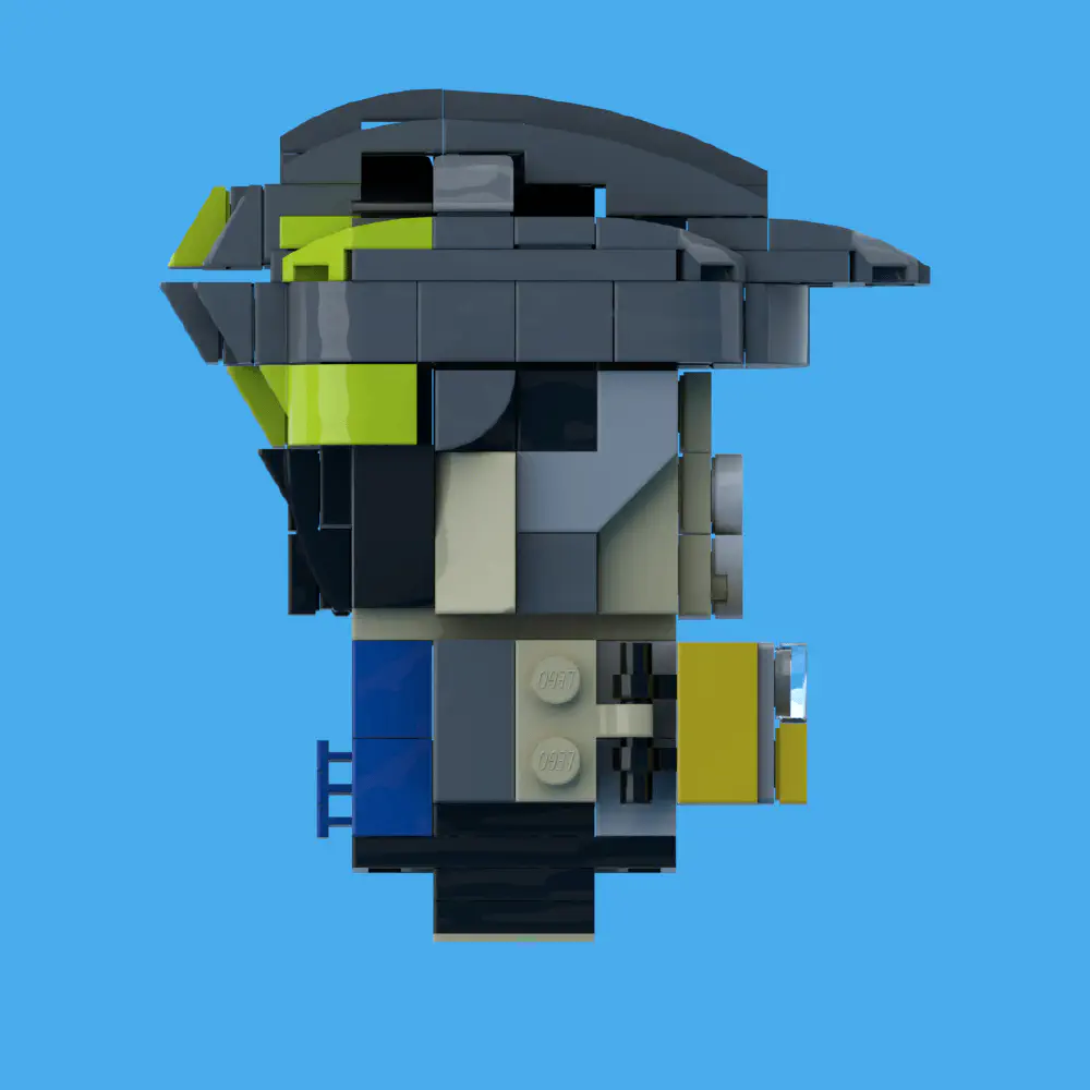 BrickHeadz Cyclist Dad LEGO MOC - Render 6