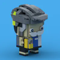 BrickHeadz Cyclist Dad LEGO MOC - Thumbnail 7
