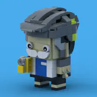 BrickHeadz Cyclist Dad LEGO MOC - Thumbnail 9