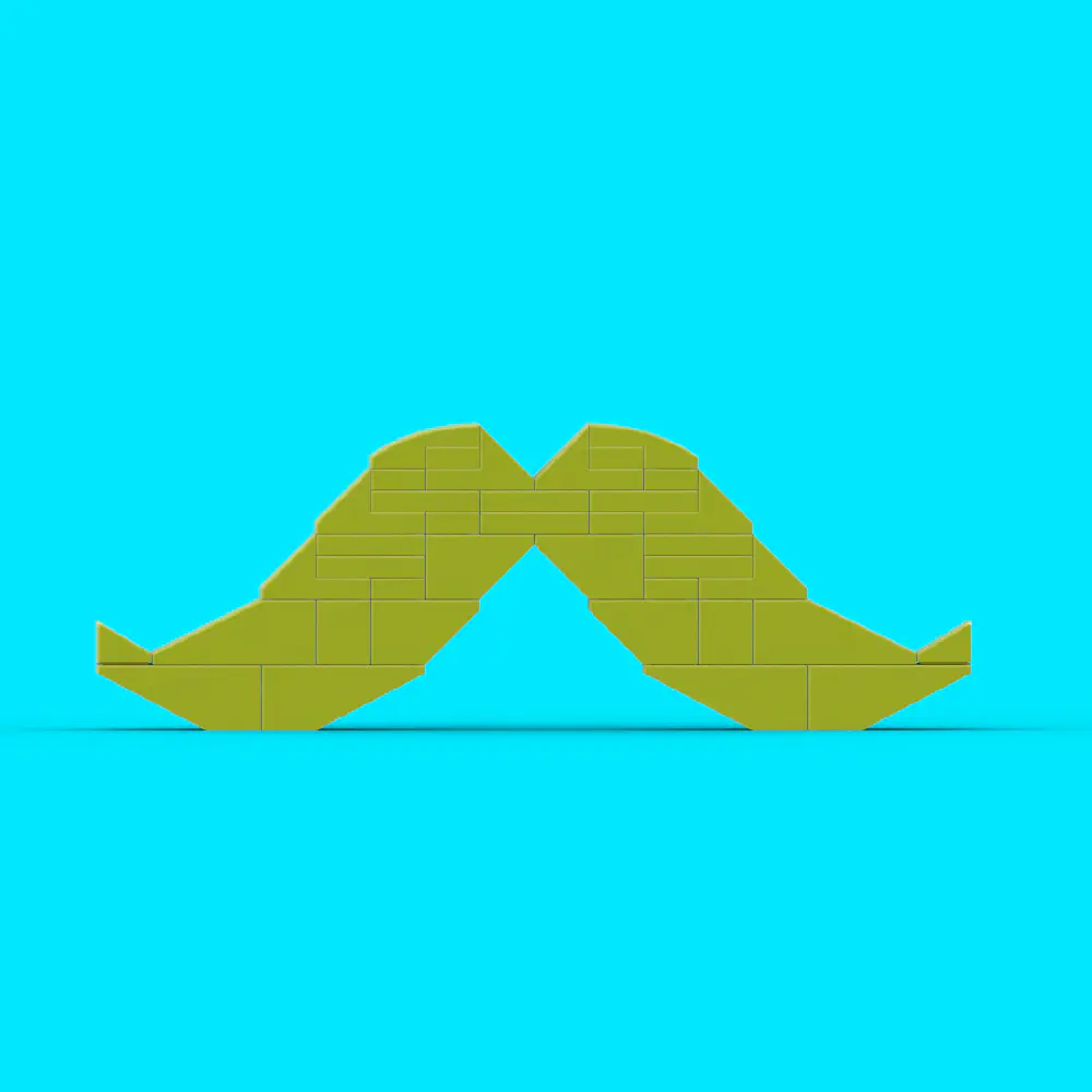 Yellow Mustache LEGO MOC - Render 2