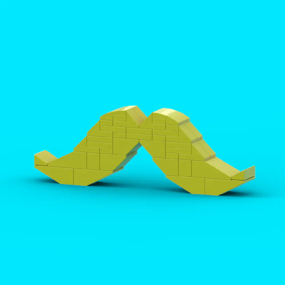 Yellow Mustache LEGO MOC - Render 3