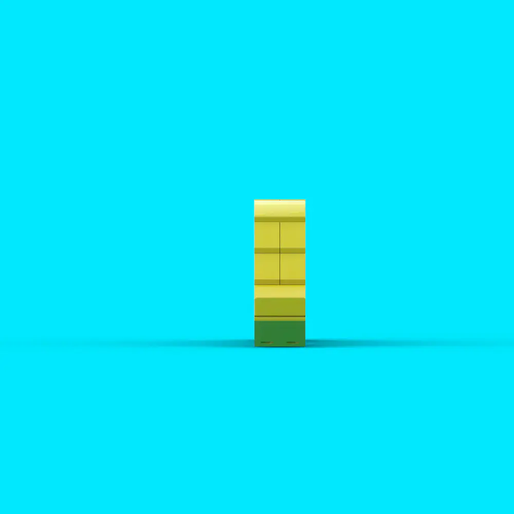 Yellow Mustache LEGO MOC - Render 4