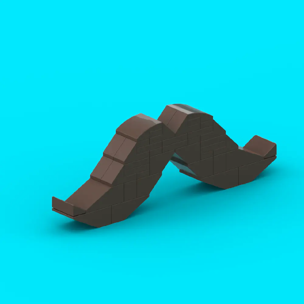 Brown Mustache LEGO MOC - Render 5