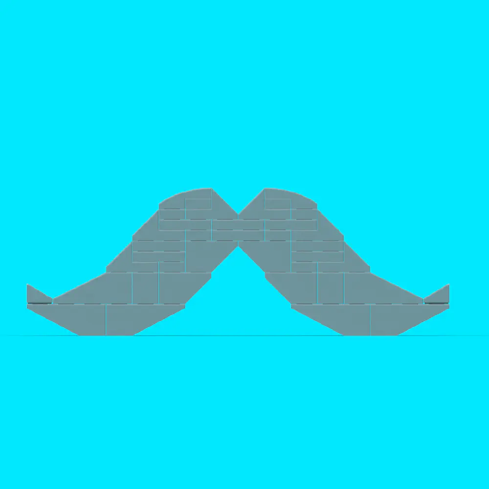 Gray Mustache LEGO MOC - Render 2