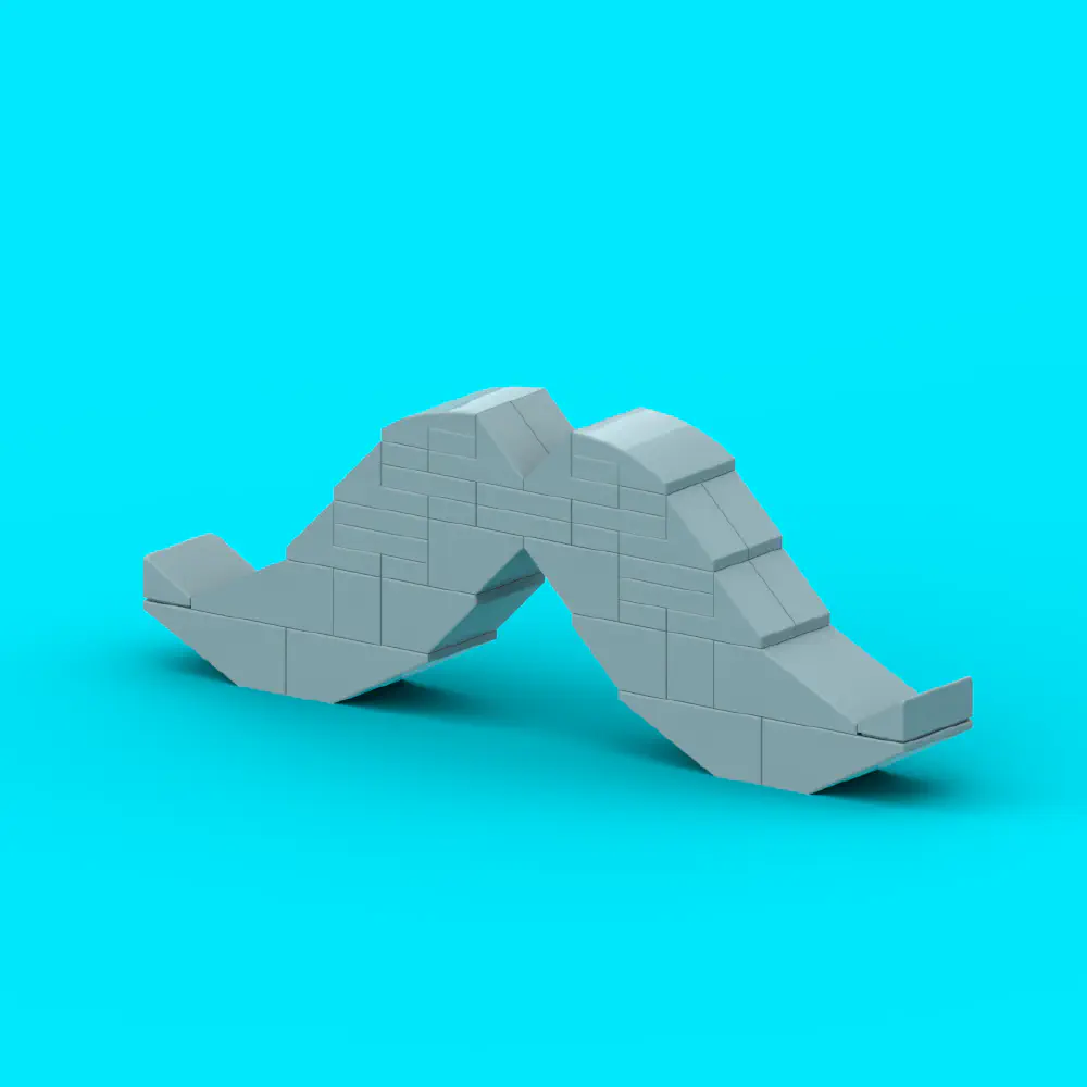 Gray Mustache LEGO MOC - Render 4