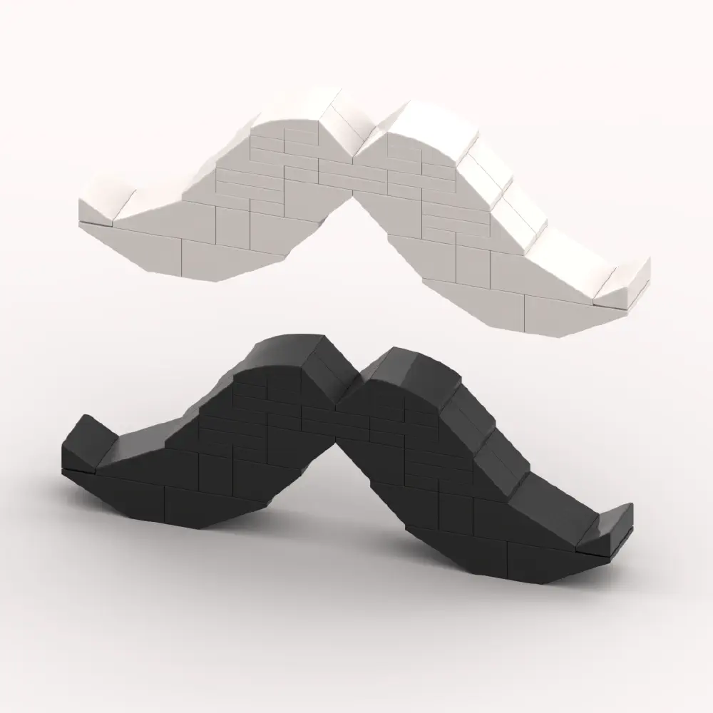 Brick Mustache Tribute LEGO MOC - Render 1