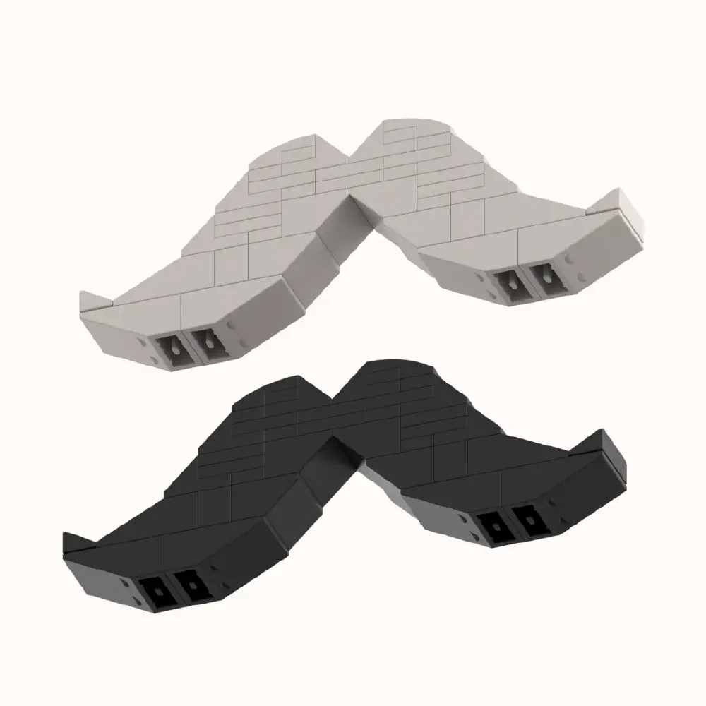 Brick Mustache Tribute LEGO MOC - Render 3