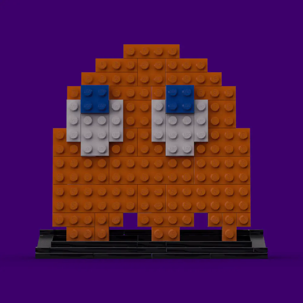 Clyde: The Unpredictable Ghost LEGO MOC - Render 8