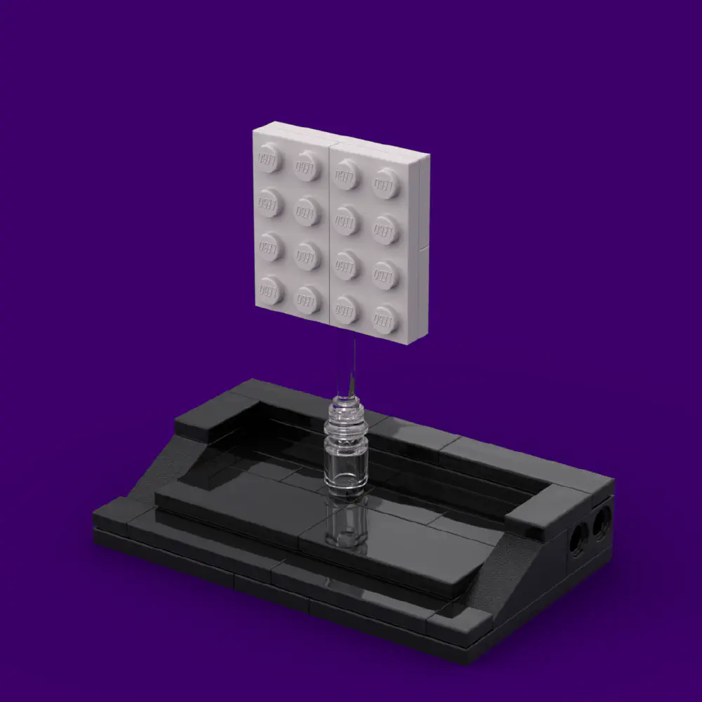 Pac-dot: The Pixel That Started It All LEGO MOC - Render 1