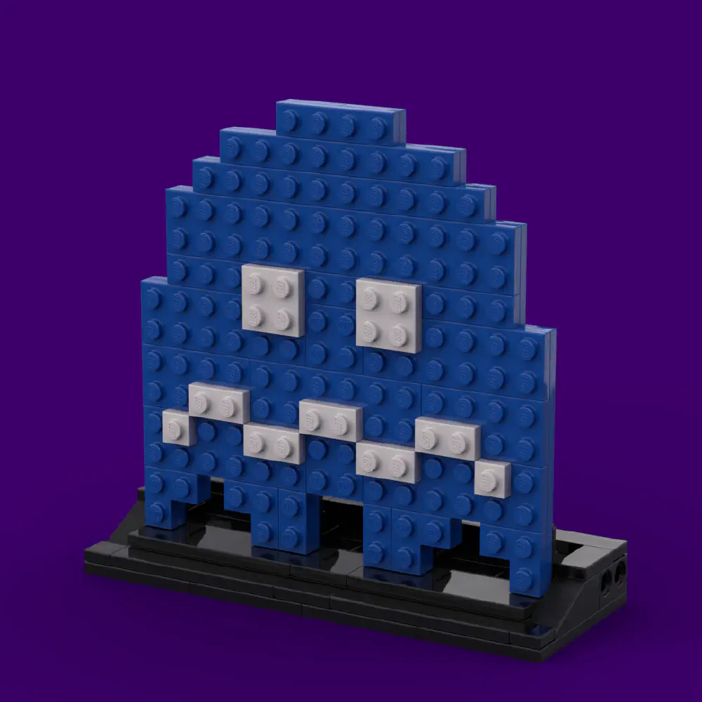 Scared Ghost: The Timid Foe LEGO MOC - Render 1