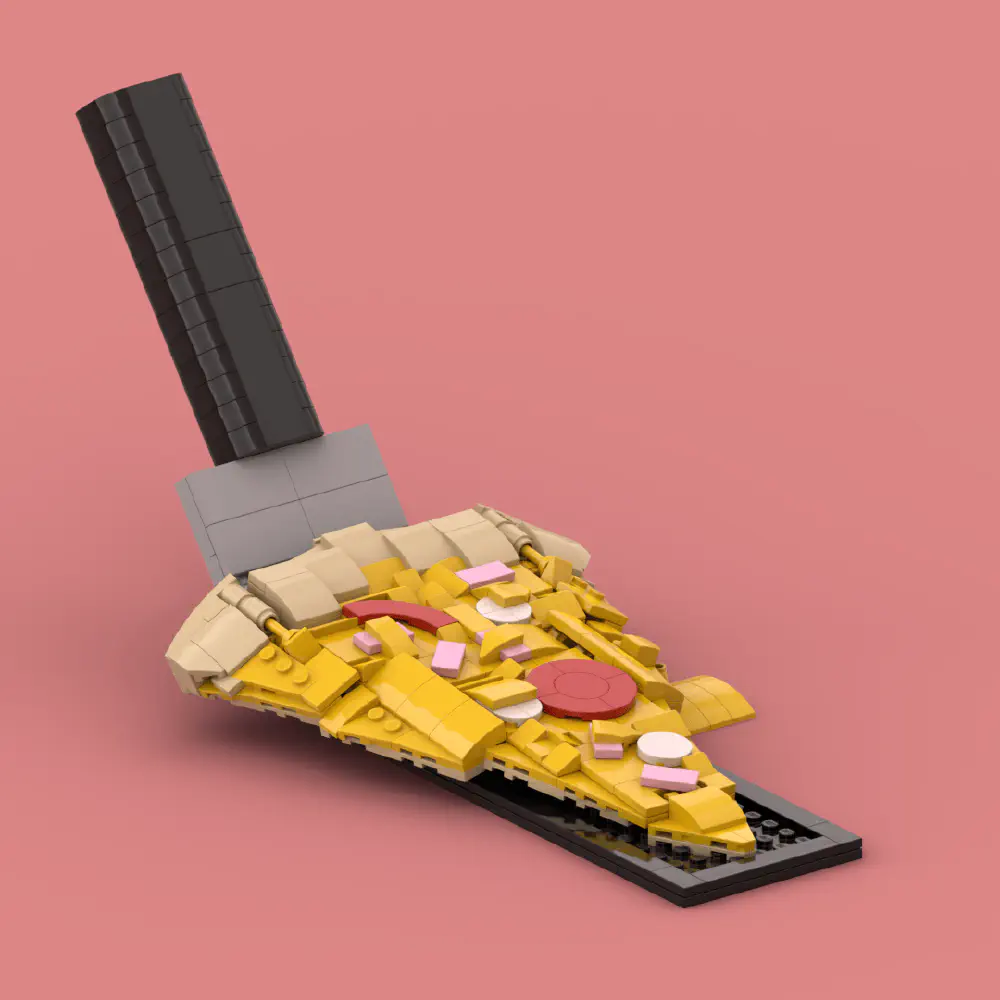 The Perfect Slice: LEGO Pizza LEGO MOC - Render 3