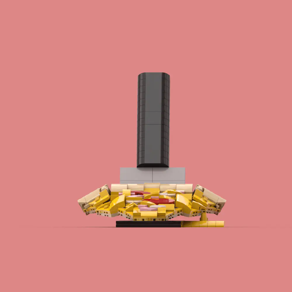 The Perfect Slice: LEGO Pizza LEGO MOC - Render 4