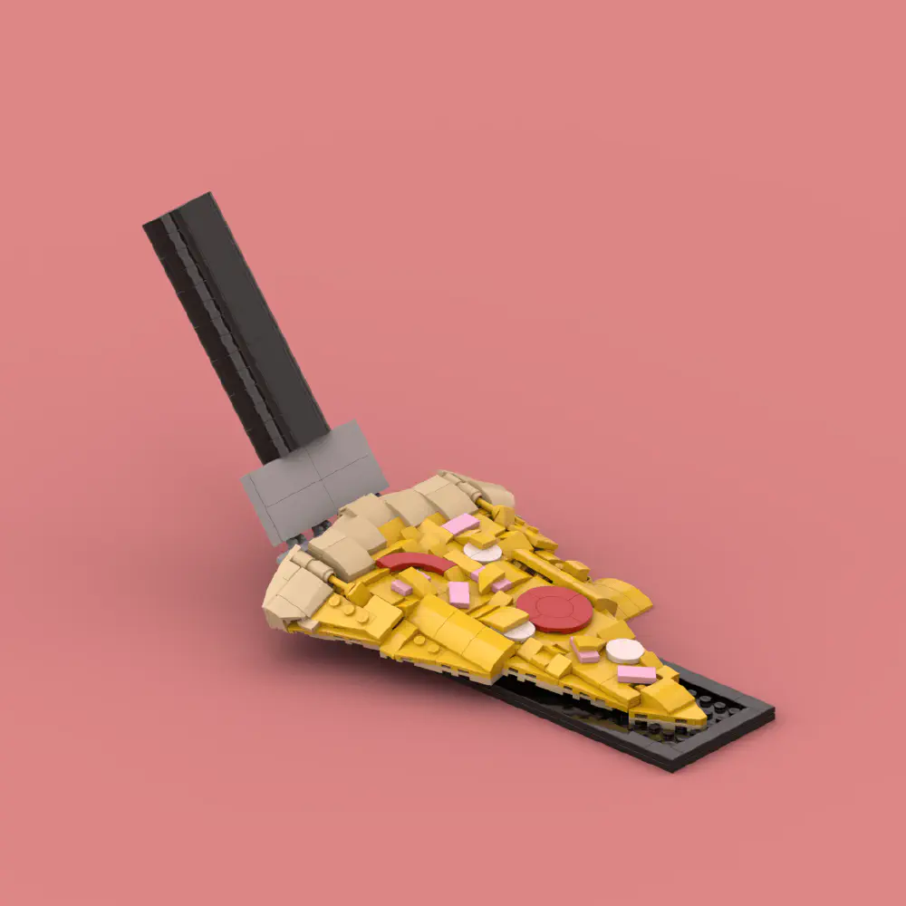 The Perfect Slice: LEGO Pizza LEGO MOC - Render 10