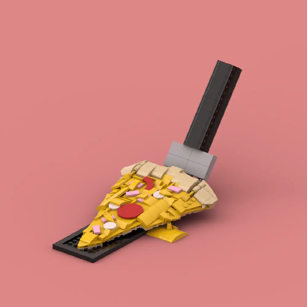 The Perfect Slice: LEGO Pizza LEGO MOC - Render 11