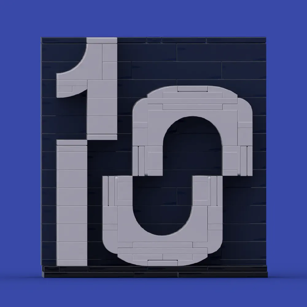 PTH 10-Year Logo LEGO MOC - Render 9