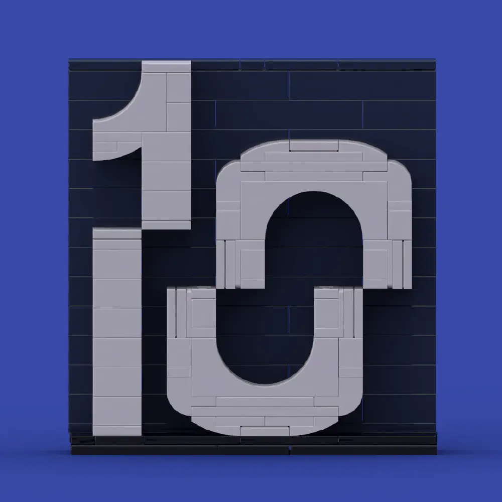 PTH 10-Year Logo LEGO MOC - Render 1