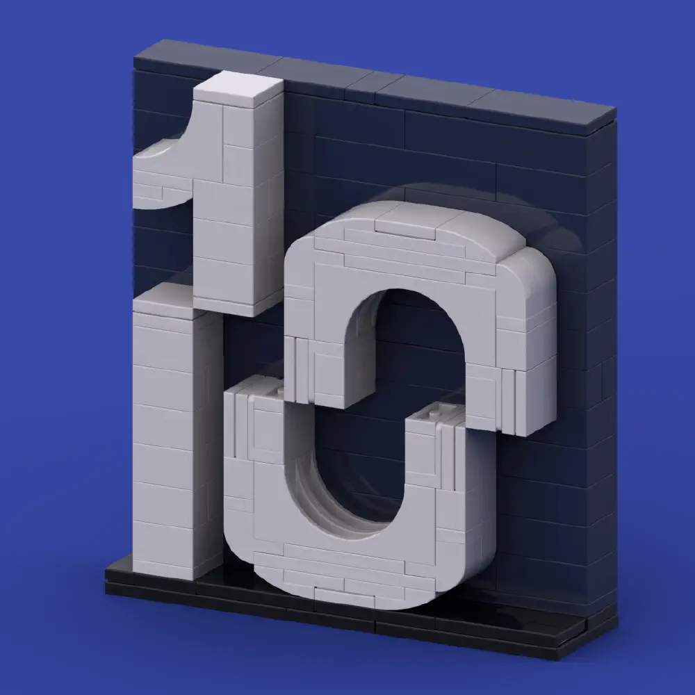 PTH 10-Year Logo LEGO MOC - Render 2