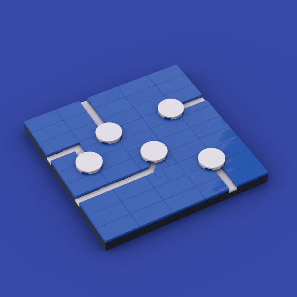 Porto Tech Hub Logo LEGO MOC - Render 1