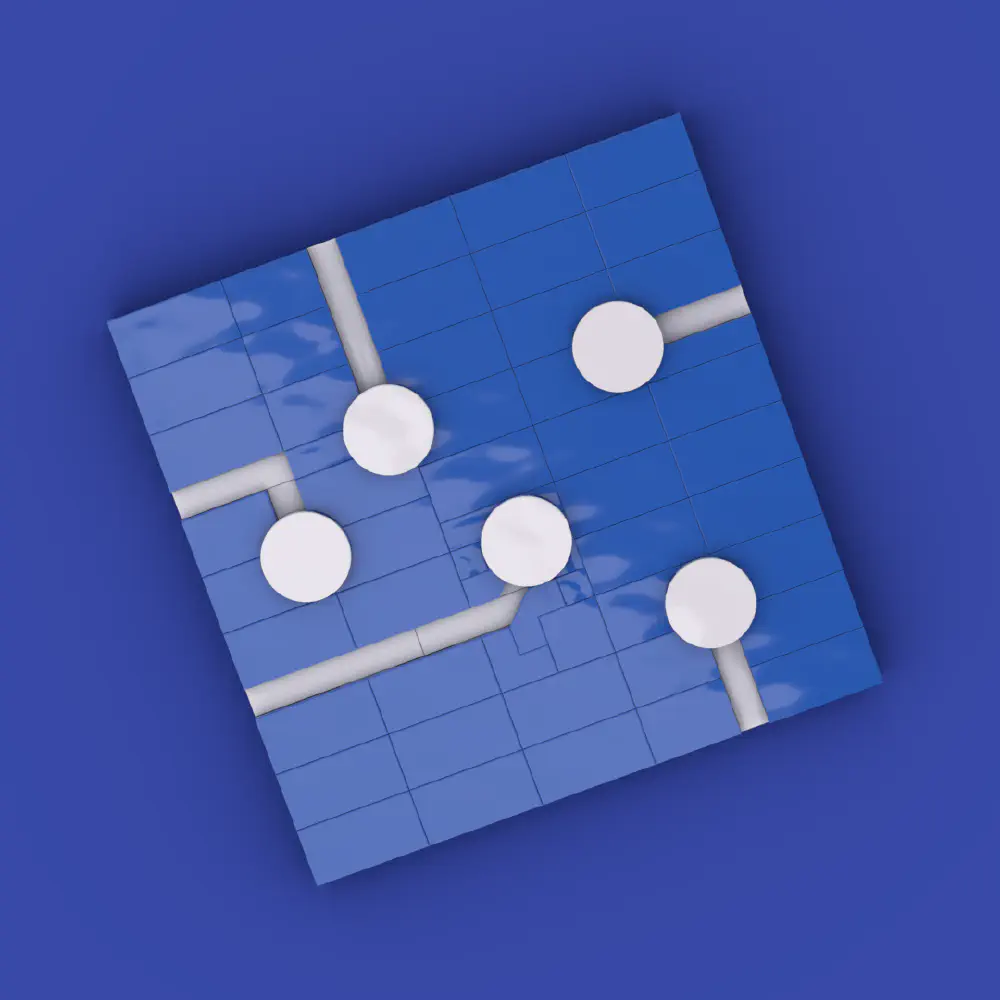 Porto Tech Hub Logo LEGO MOC - Render 3