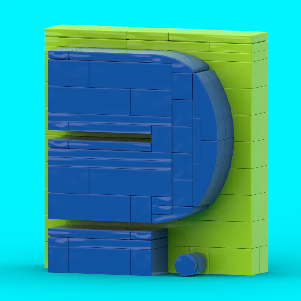 Porto Tech Hub - The New Logo LEGO MOC - Render 1